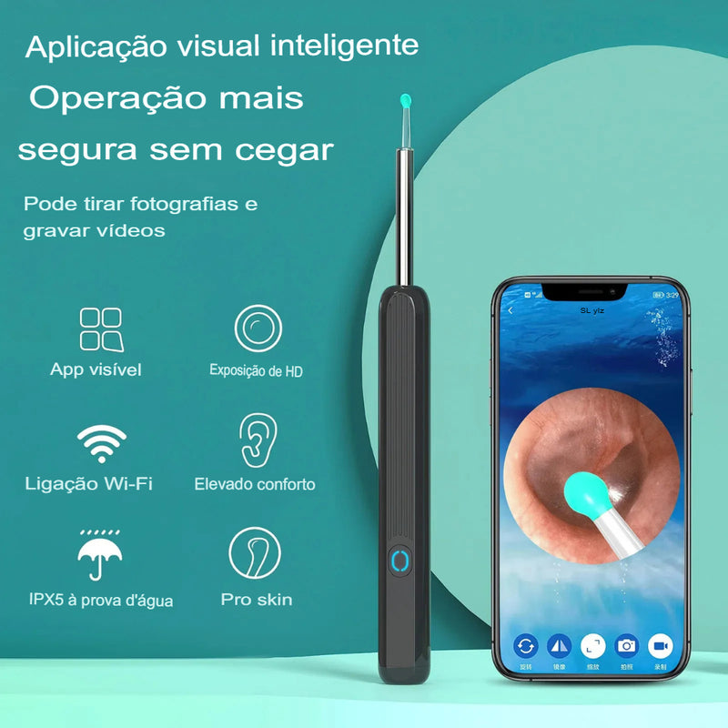 OtoClear  Limpador de ouvido sem fio via Wi-FI ios/Android