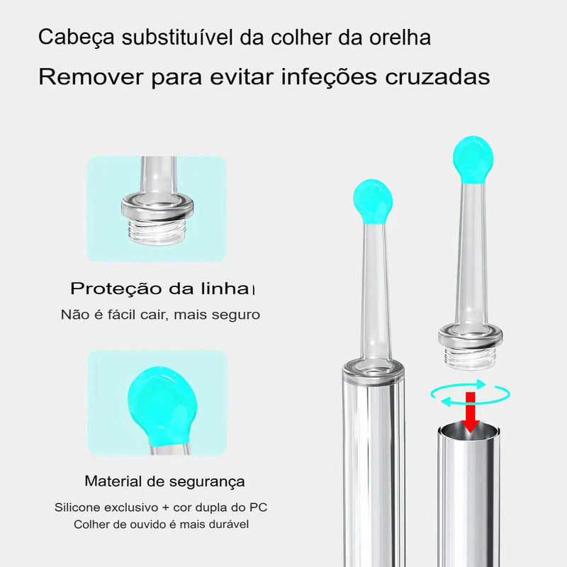 OtoClear  Limpador de ouvido sem fio via Wi-FI ios/Android